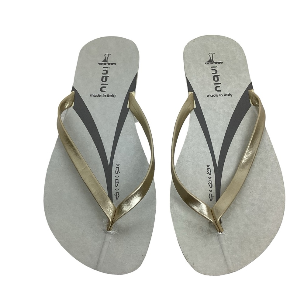 Inblu Bluflex Thong Sandals Gold Silver made in Italy